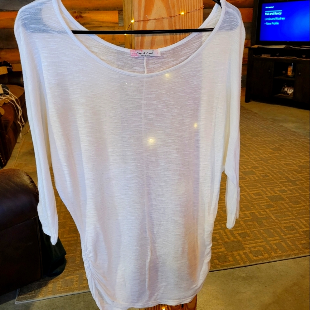 Women's wide neck knit top
